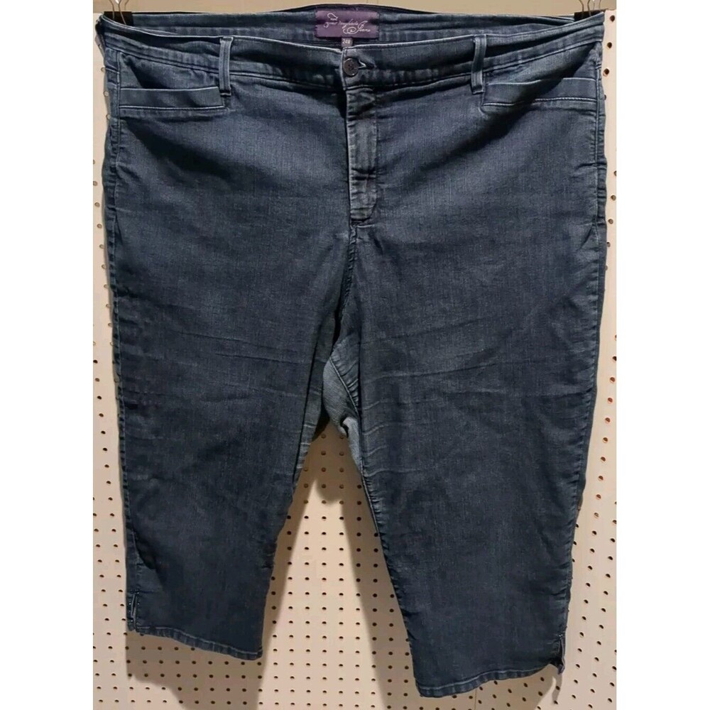 Not Your Daughter's Jeans Capri Size 24W Blue Pockets